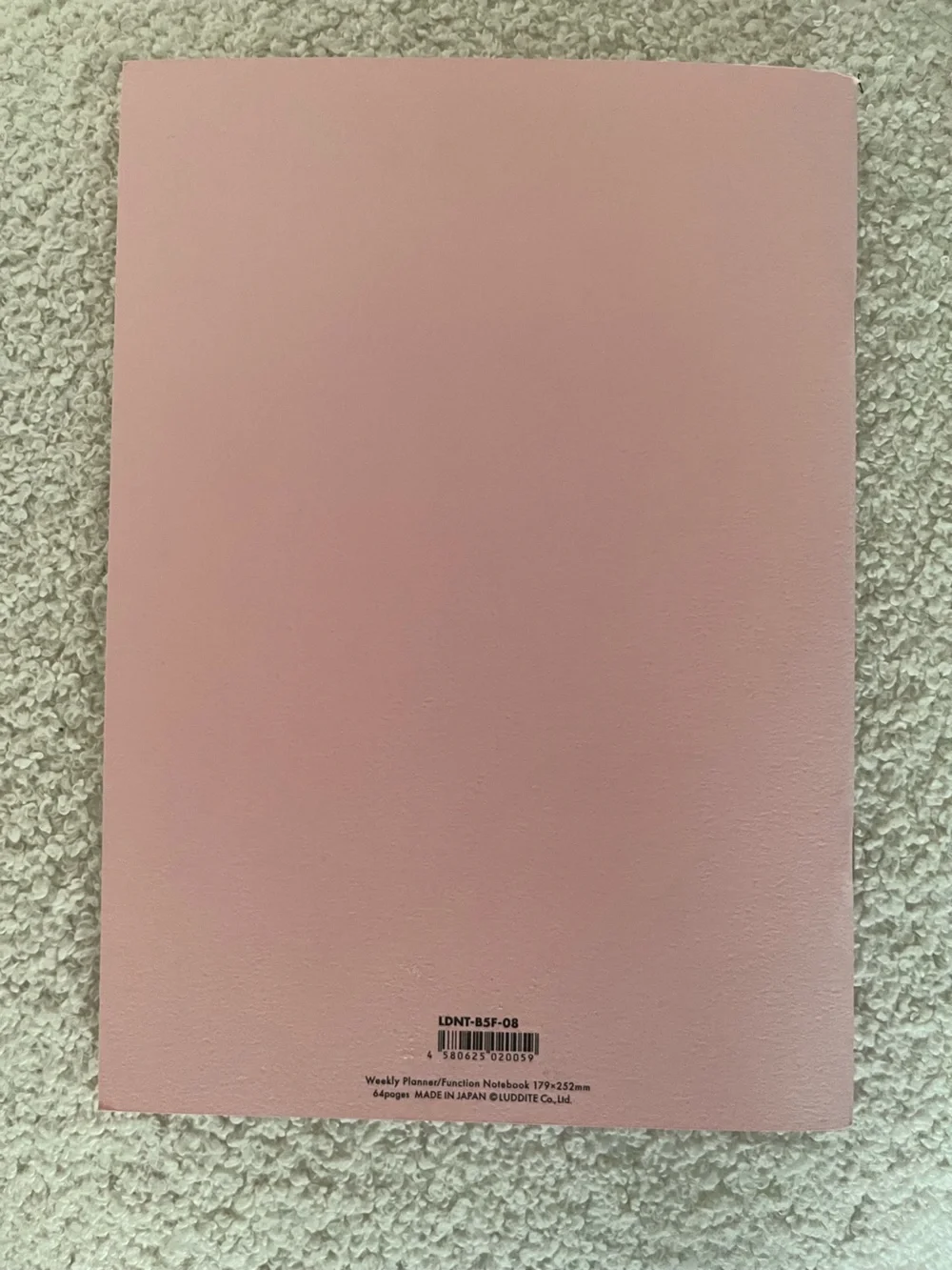 NWT🎉 Luddite Pastel Pink Soft Cover Undated Weekly Planner Notebook